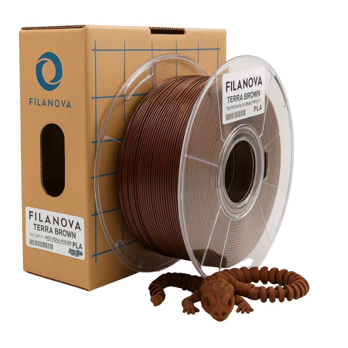 MARRON Terra Brown PLA Filanova x 1Kg Filamento 1.75