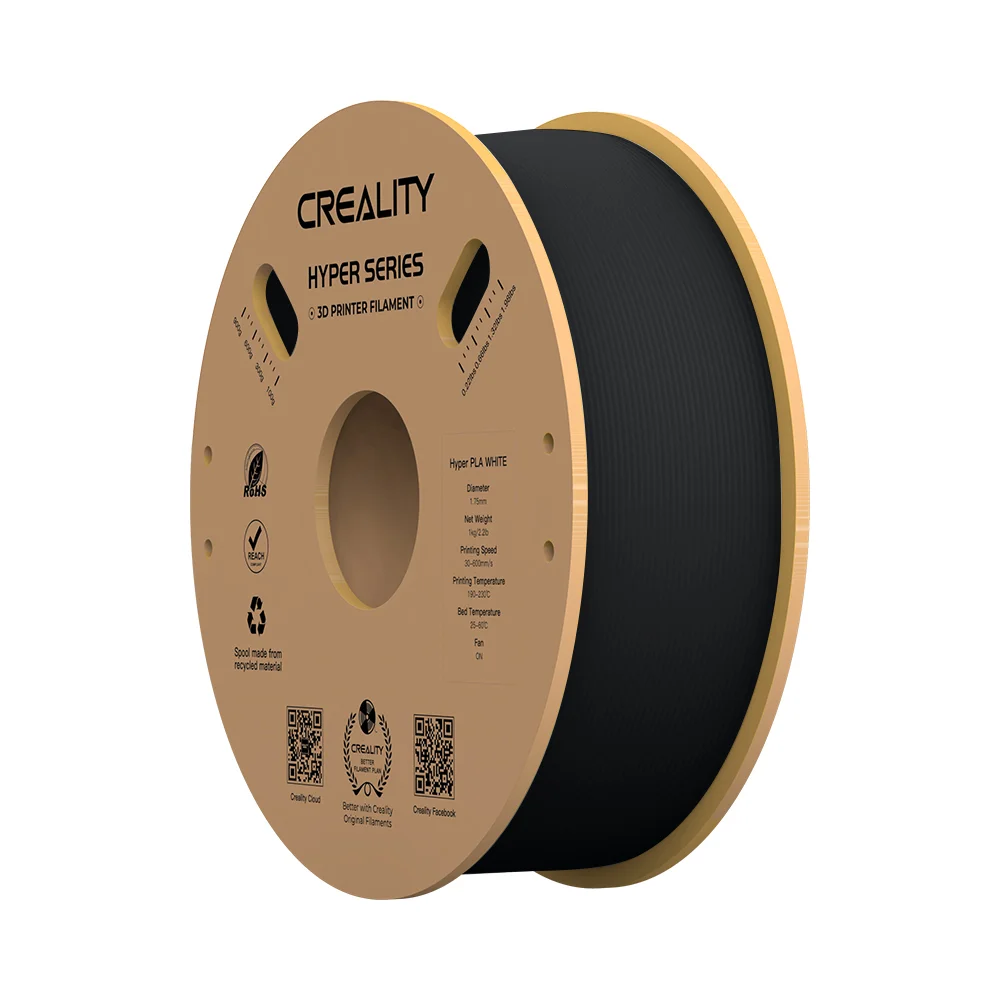 NEGRO HYPER PLA CREALITY Filamento 1kg 1,75mm 3301010343