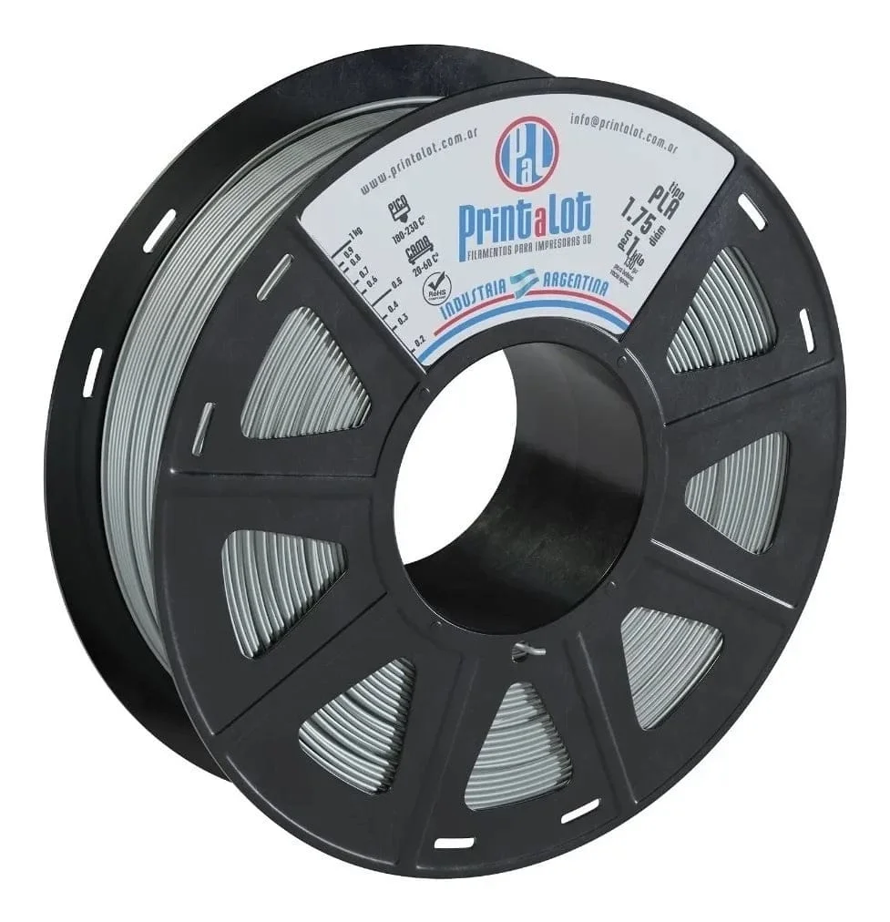 PLATA METALIZADO PLA PrintaLot x1KG Filamento 3D DIAMETRO 1,75mm