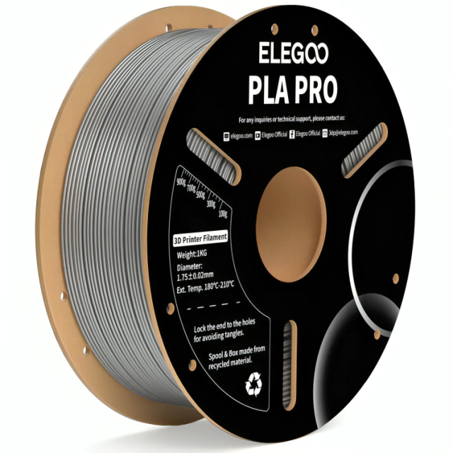 PLATA PLA PRO Elegoo Filamento Diámetro 1,75mm 1kg 50.203.0197