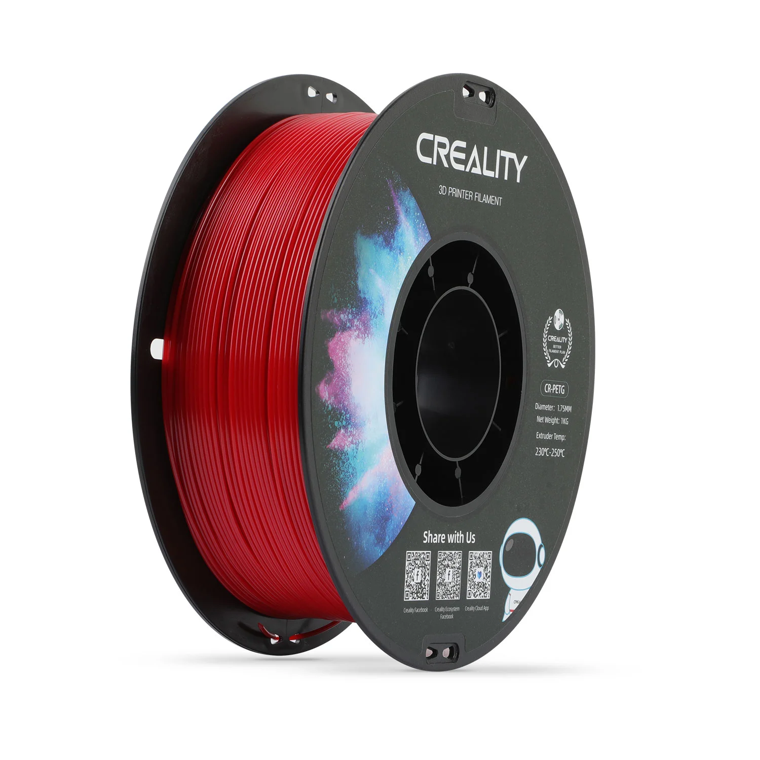 ROJO CR-PETG RED 1.75 1KG CREALITY Filamento 3D 1.75 1KG 40648 3301030038