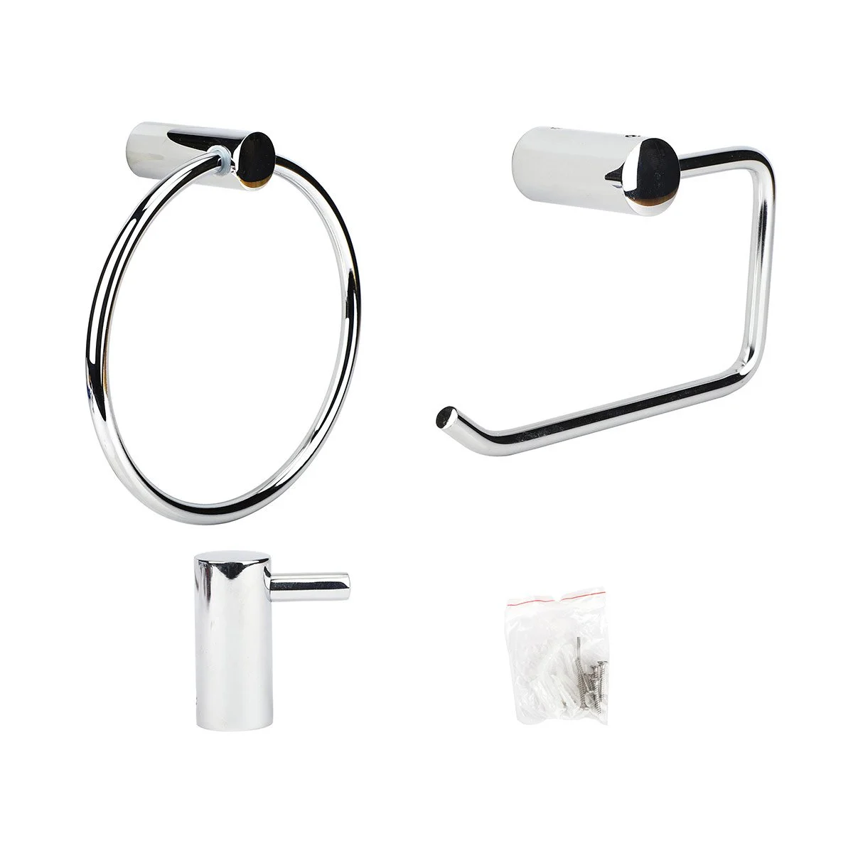 Set de accesorios metálicos para baño 3 piezas línea Marve GLOA SAM-LM3