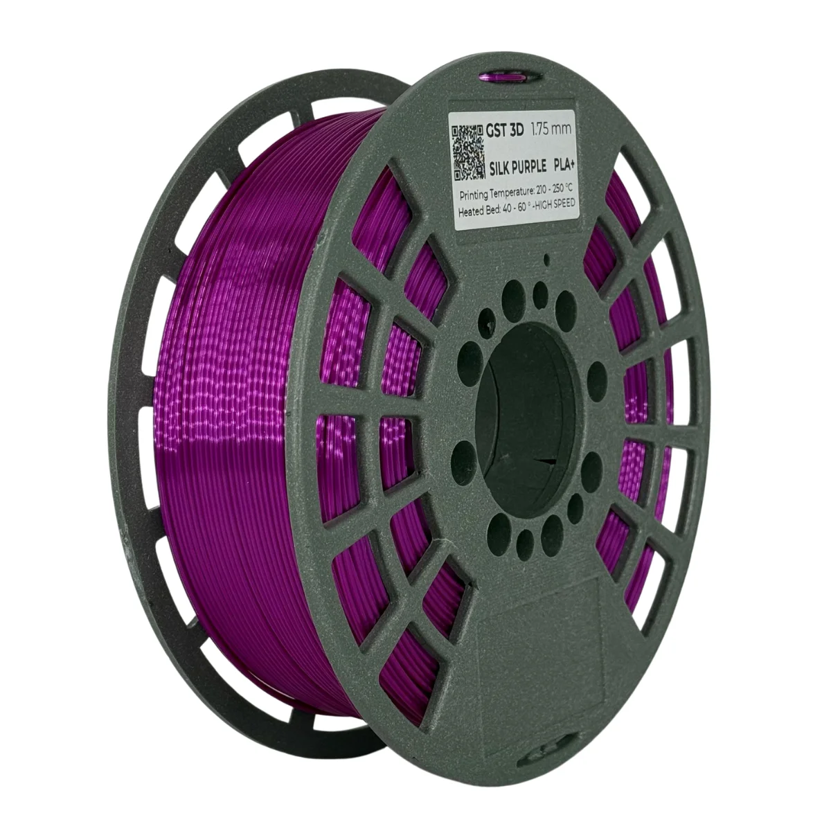 SILK PURPURA PURPLE GST CON CAJA PLA SILK Filamento 3D 1.75 1KG