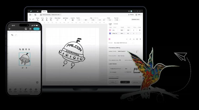 SOFTWARE Falcon Design Space GRATIS programa laser