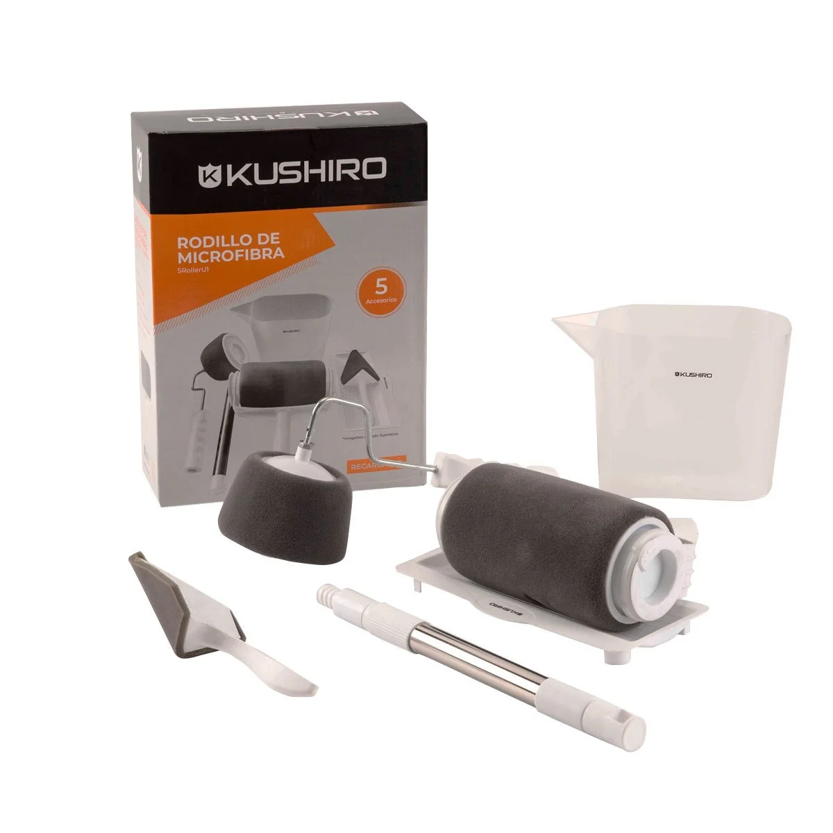 Rodillo de microfibra recargable