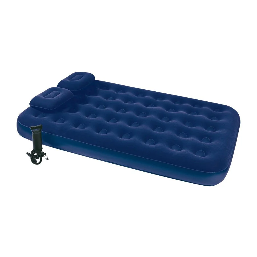 Set de colchón inflable doble + almohadas + inflador manual KUSHIRO SKC2PI