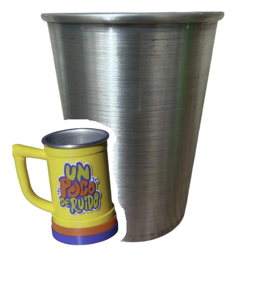 X20 MOD1 500ML LABIO RECTO VASO UN POCO DE RUIDO 500ML CON STL (SOLO VASO DE ALUMINIO SIN PIEZAS IMPRESAS) ALUMINIO