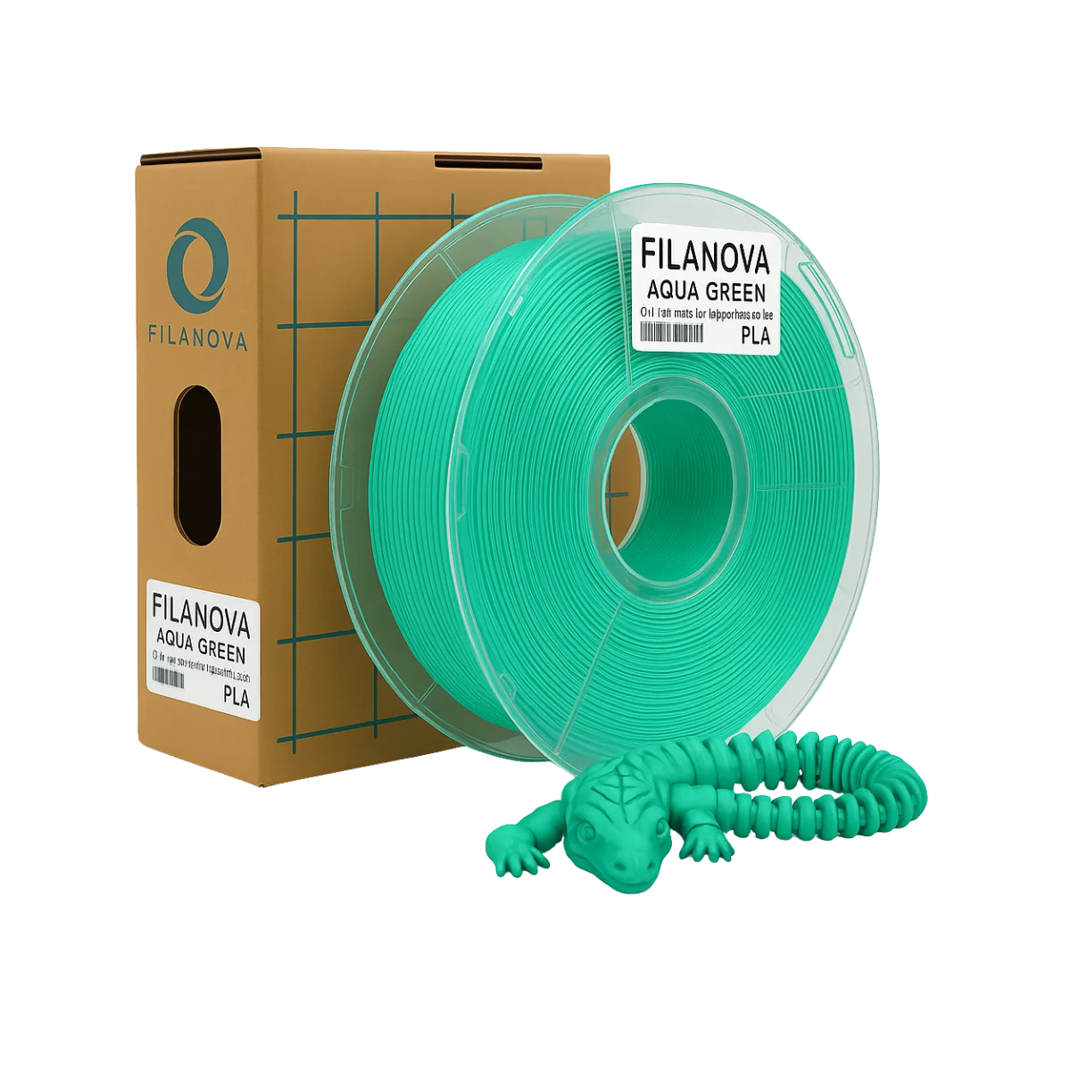 VERDE Aqua Green PLA Filanova x 1Kg Filamento 1.75