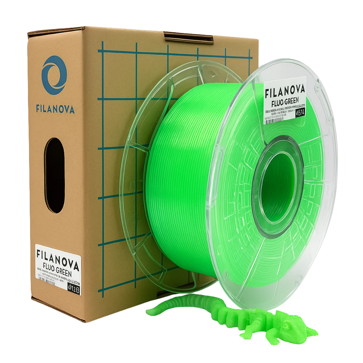 VERDE FLUO Fluo green PLA Filanova x 1Kg Filamento 1.75