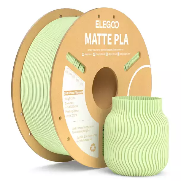 VERDE MENTA MATTE PLA Elegoo Filamento  Diámetro 1,75mm 1kg 50.203.0262