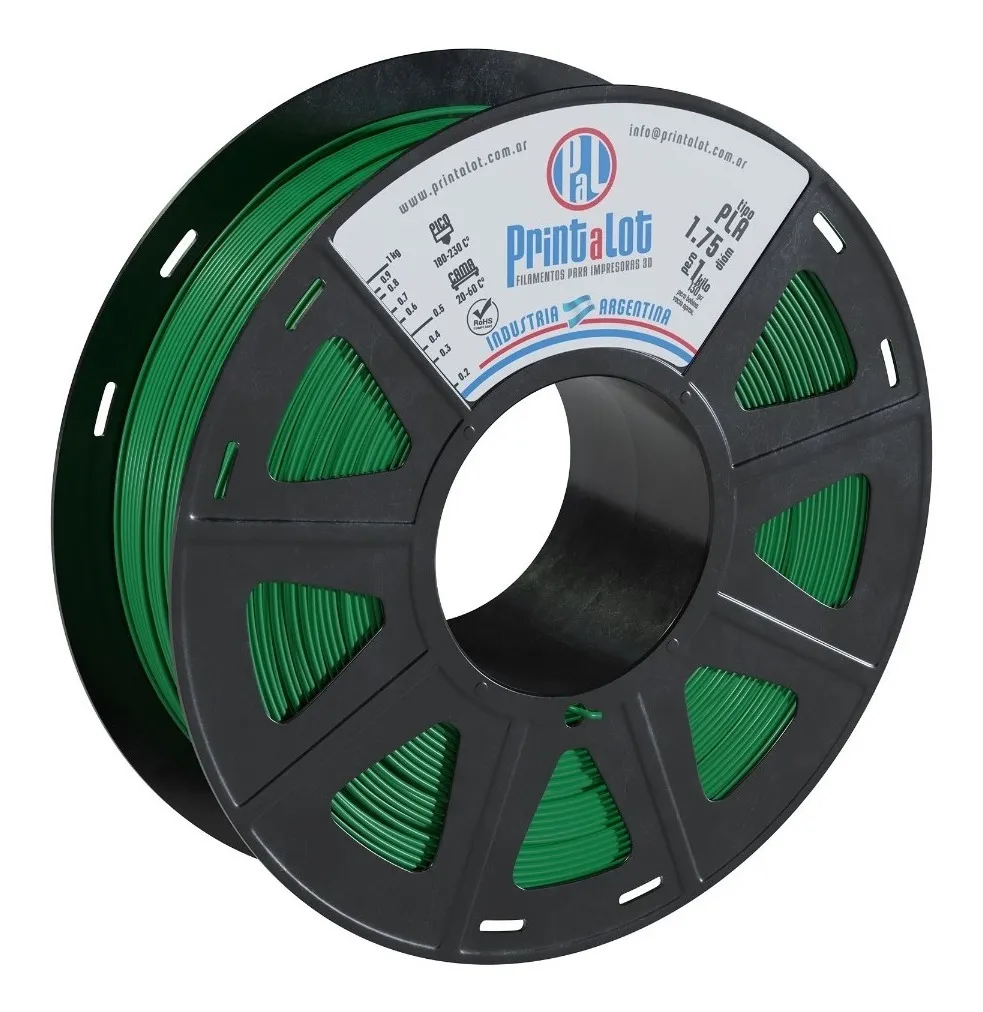VERDE PLA PrintaLot x1KG Filamento 3D DIAMETRO 1,75mm