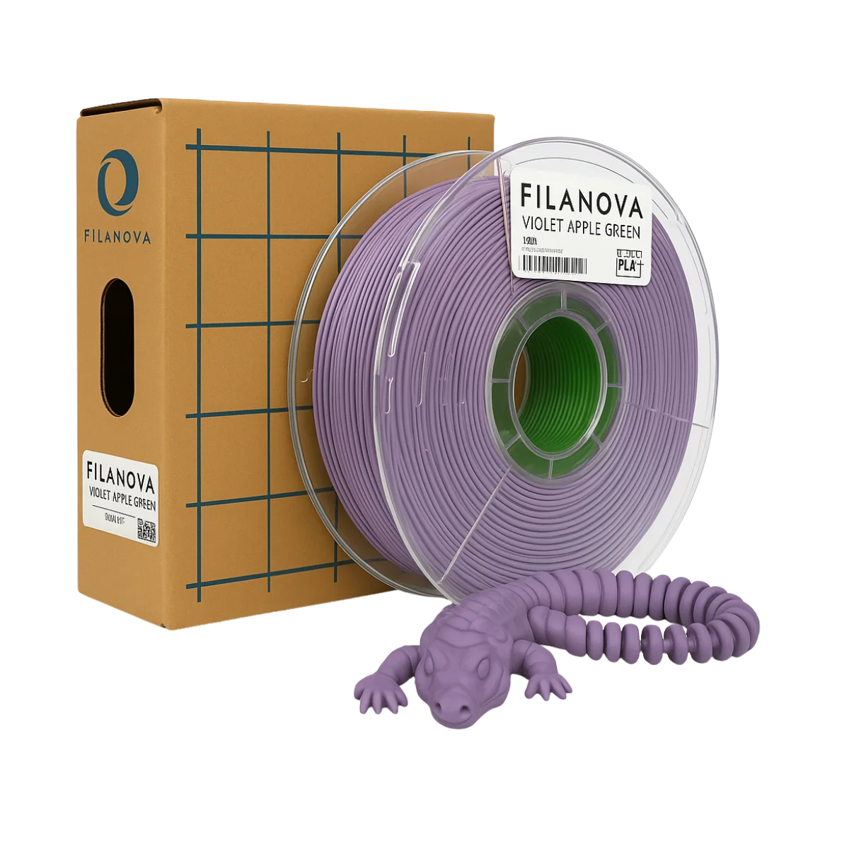Violet Apple Green  Violeta Verde Manzana Filamento PLA Dual Color Filanova x 1Kg