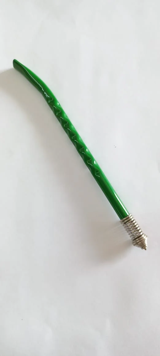 VERDE BOMBILLA RESORTE TORNEADA