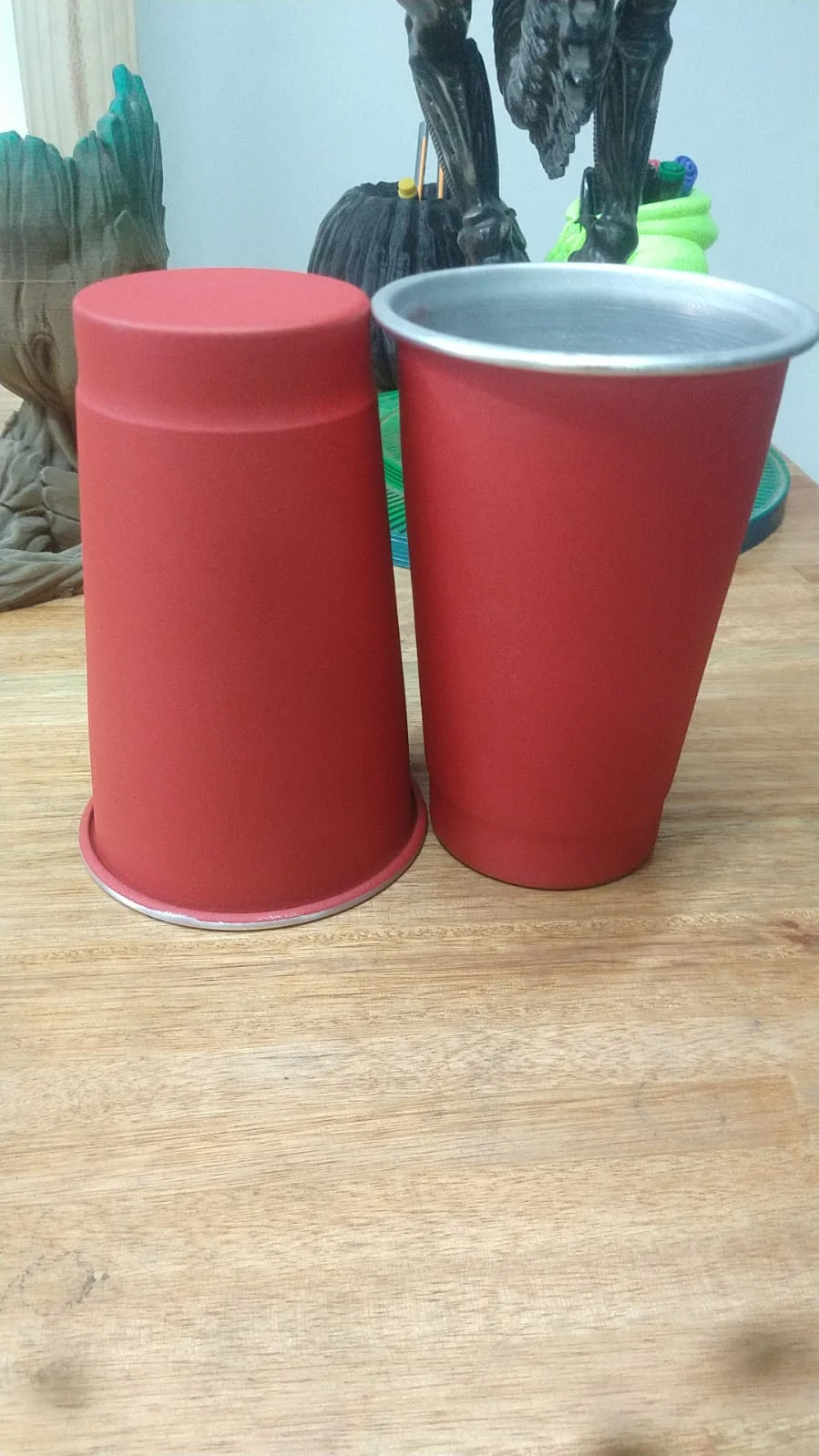 Rojo mod2 1l VASO ALUMINIO LASERABLE FERNETERO LISO Cant1