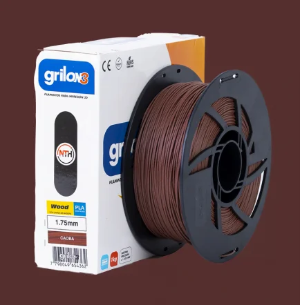CAOBA PLA WOOD GRILON FILAMENTO 3D 1.75MM 1KG NO apto para AMS o simil
