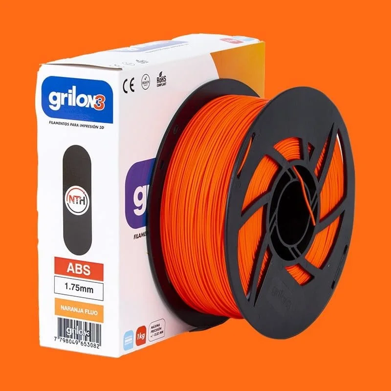 NARANJA FLUO ABS GRILON FILAMENTO 3D 1.75MM 1KG