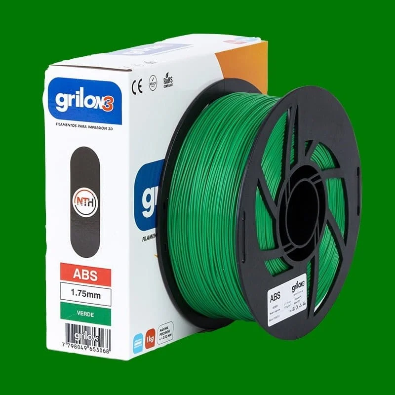 VERDE ABS GRILON FILAMENTO 3D 1.75MM 1KG