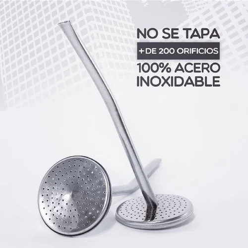 bombilla de acero inoxidable saca yerba