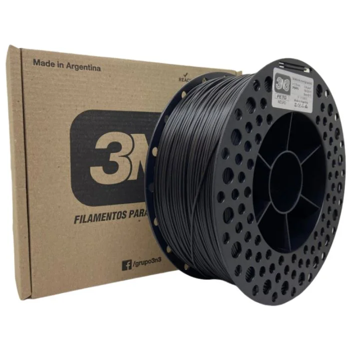 NEGRO PETG 3N3 FILAMENTO 3D 1.75MM 1kg M88ING175CJ M88ING175C7