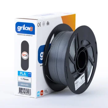 GRIS PLATA PLA 870 GRILON FILAMENTO 3D 1.75MM 1KG