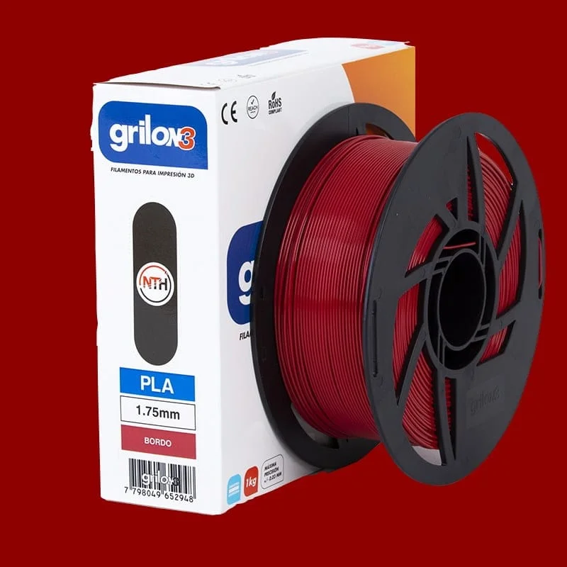 BORDO PLA GRILON FILAMENTO 3D 1.75MM 1KG  M10IBO175CJ