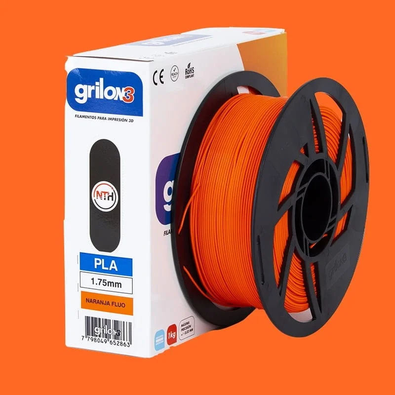 NARANJA FLUO PLA GRILON FILAMENTO 3D 1.75MM 1KG M10INF175CJ