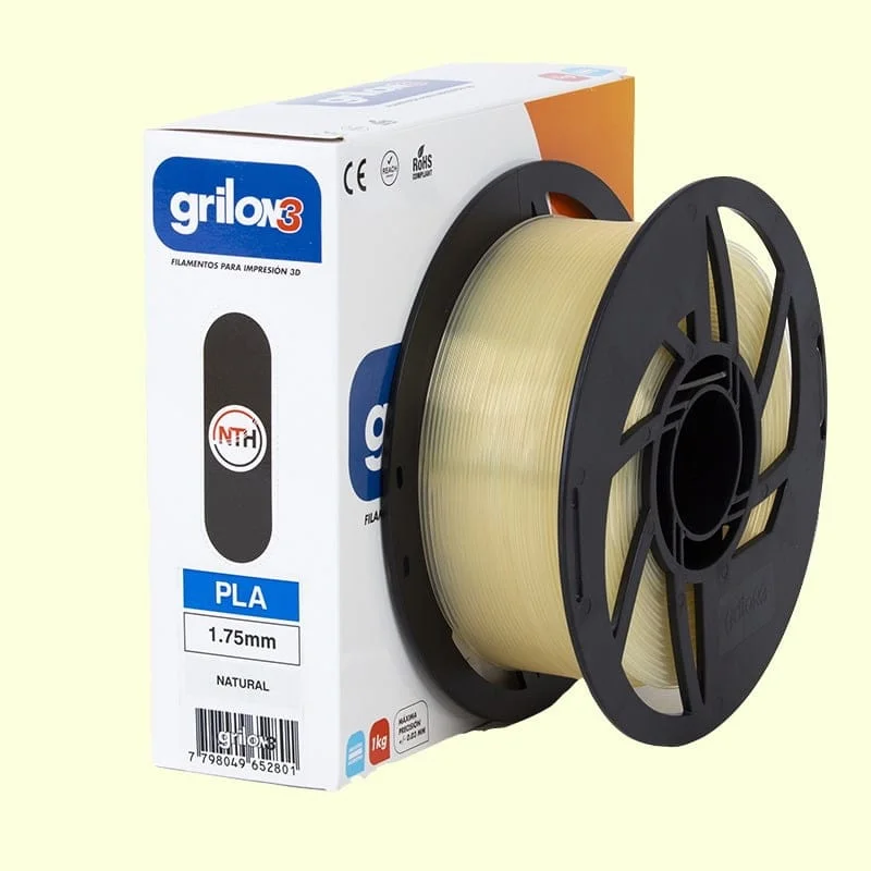 NATURAL PLA GRILON FILAMENTO 3D 1.75MM 1KG M10INT175CJ