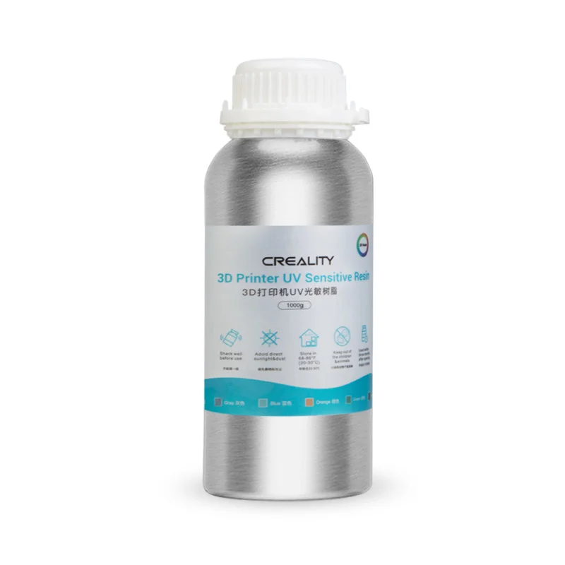 Blanca Dura plus Resina 500g 0.5KG botella ALUMINIO Creality  WHITE 3302020015