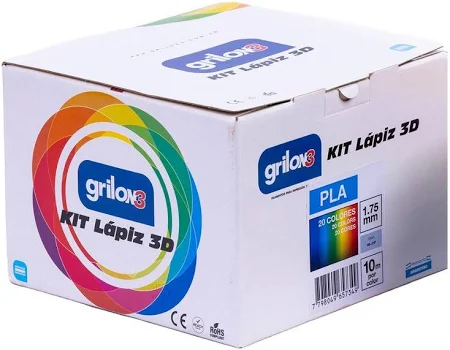 Kit 20 Colores Lapiz 3d Filamento Grilon3  200m