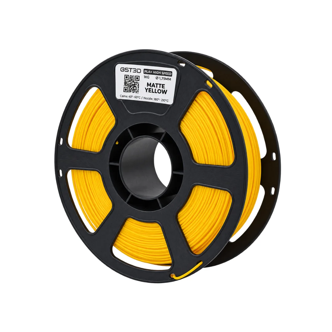 Matte AMARILLO Yelow Filamento PLA+ Matte GST3D Black Edition
