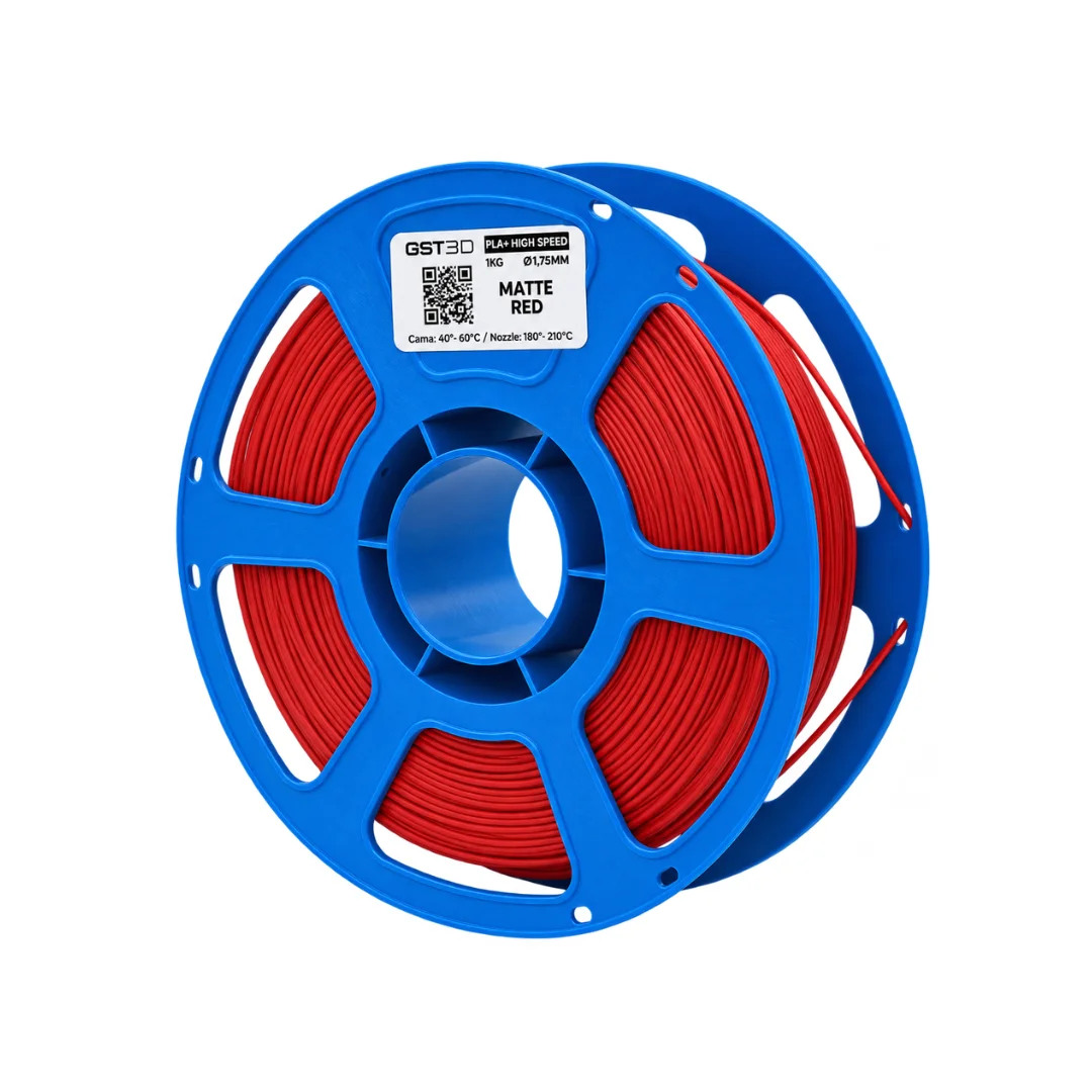 Matte ROJO Red Filamento PLA+ Matte GST3D Black Edition