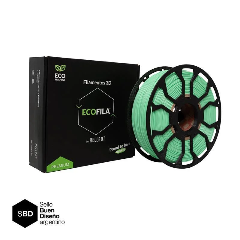 Kiwi Pastel SIN CARRETEL Filamento Hellbot ECOFILA 1Kg PLA 1,75mm ECOFILA 3664