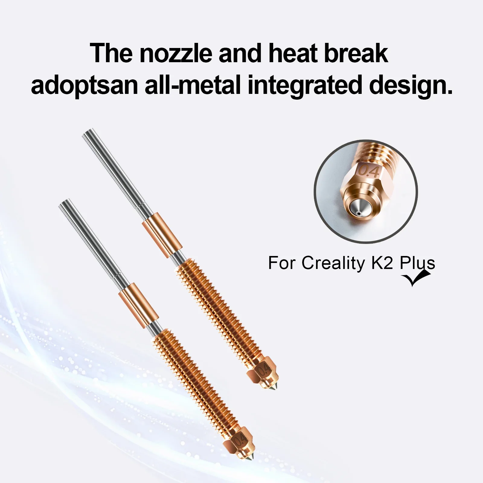Boquilla Nozzle Unicorn 0.4mm K1 K1 MAX K1C V3 V3PLUS GENERIDO PARA Creality  04175 MA3