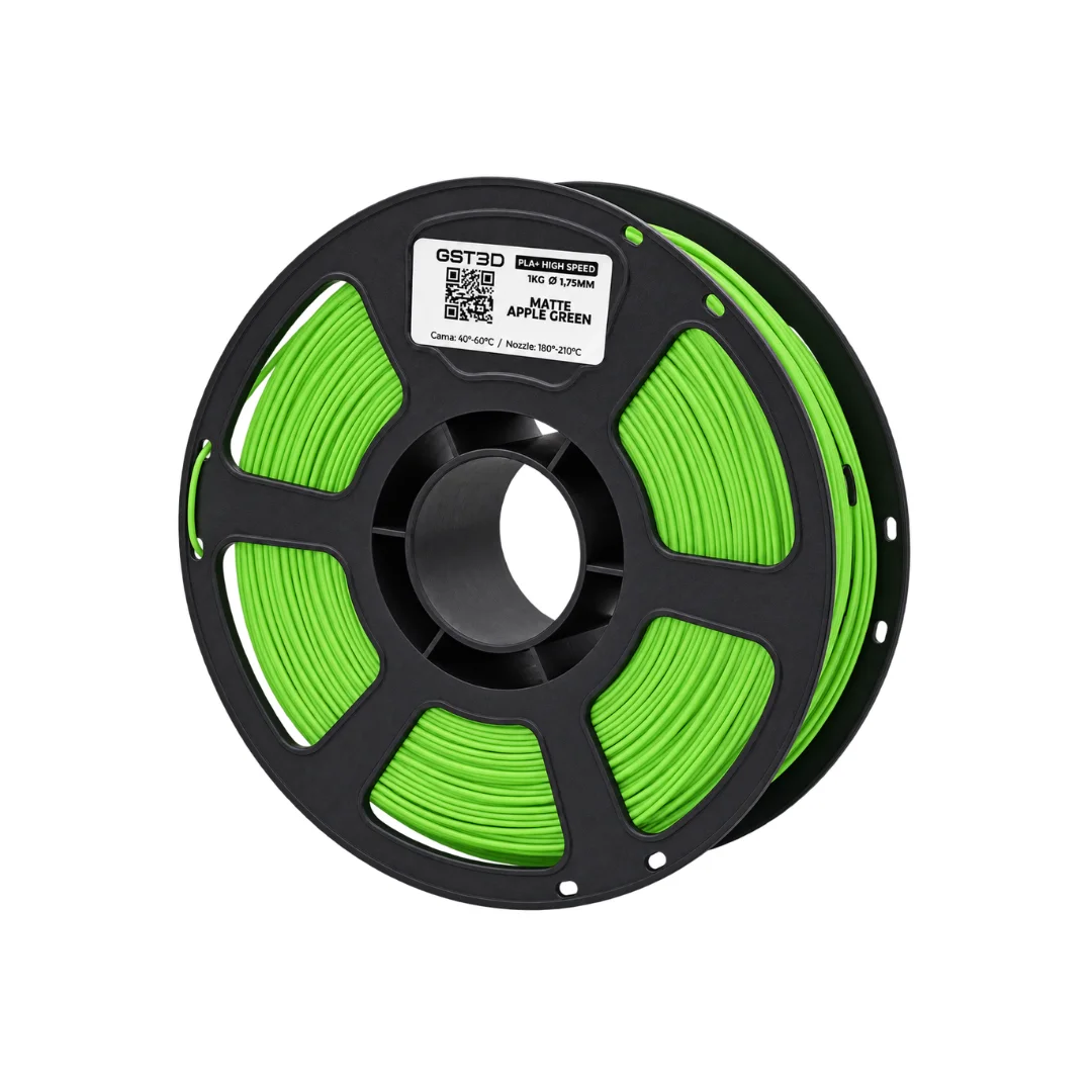 Matte VERDE MANZANA Apple Green Filamento PLA+ Matte GST3D Black Edition