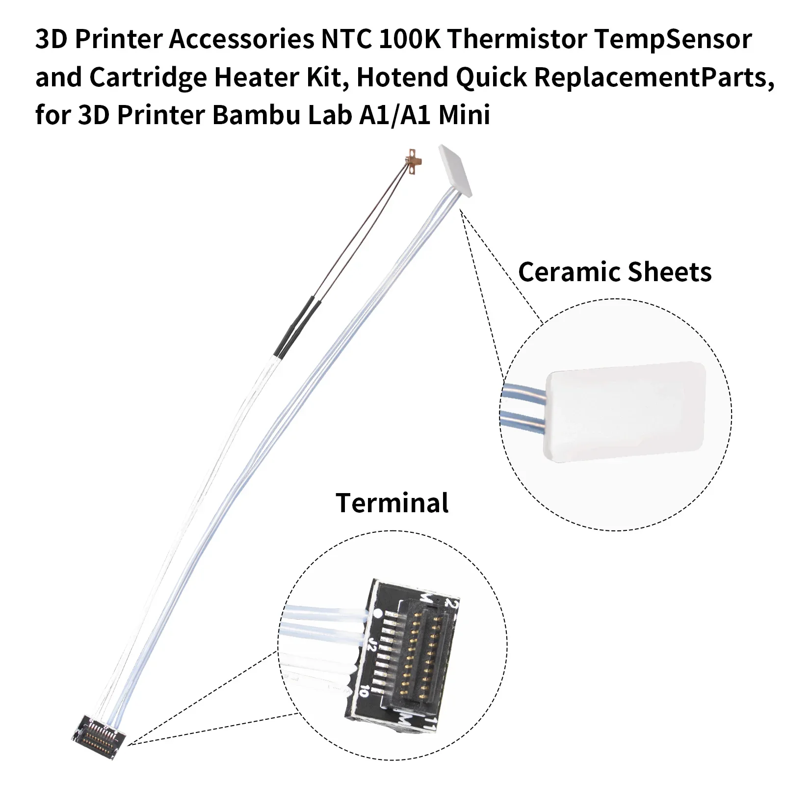 Termistor bambu lab A1/A1 MINI generico NTC-A1