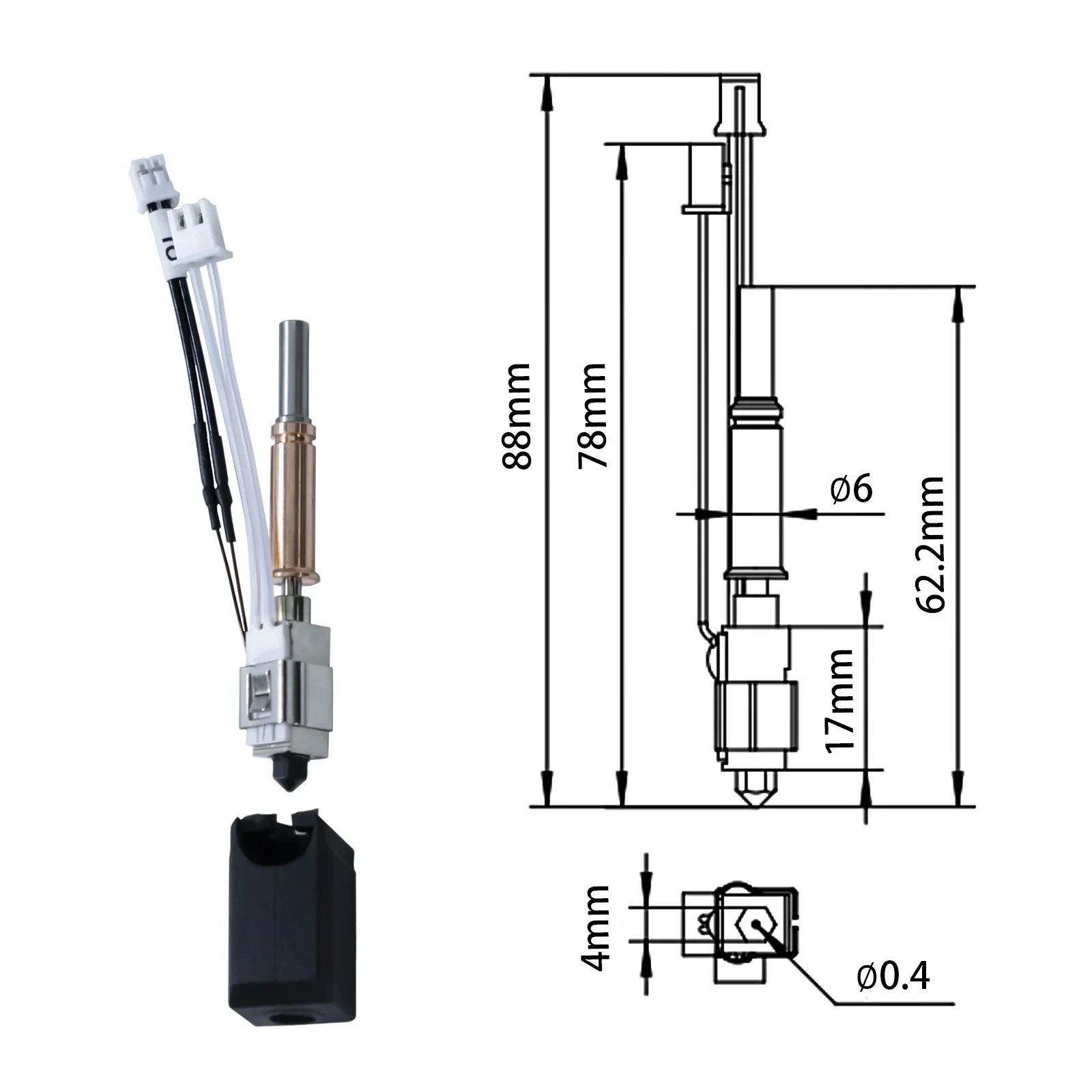 HOTEND 0.4 KOBRA 3  HOTK304 C29
