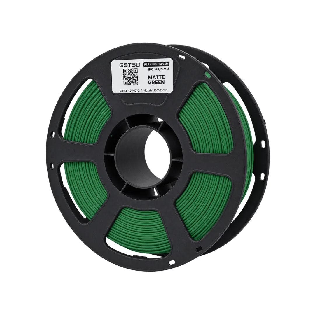 Matte VERDE Green Filamento PLA+ Matte GST3D Black Edition