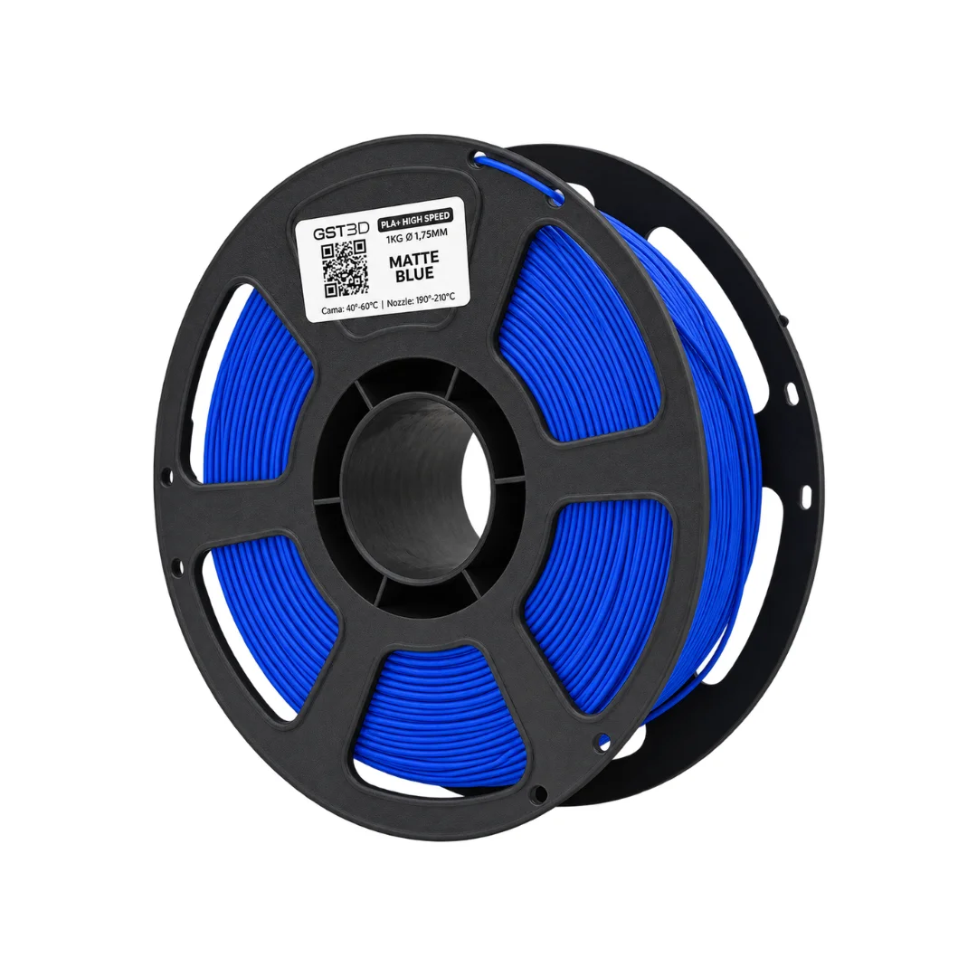 Matte AZUL Blue  Filamento PLA+ Matte GST3D Black Edition