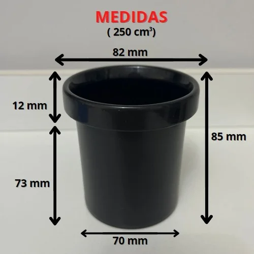 ROSA OSCURO ALTA TAZA interior de taza para impresión 3d con borde polimero AT