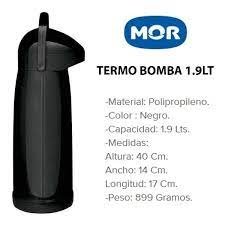 termo Mor, NEGRO, modelo bomba, 1.9litros (copia)