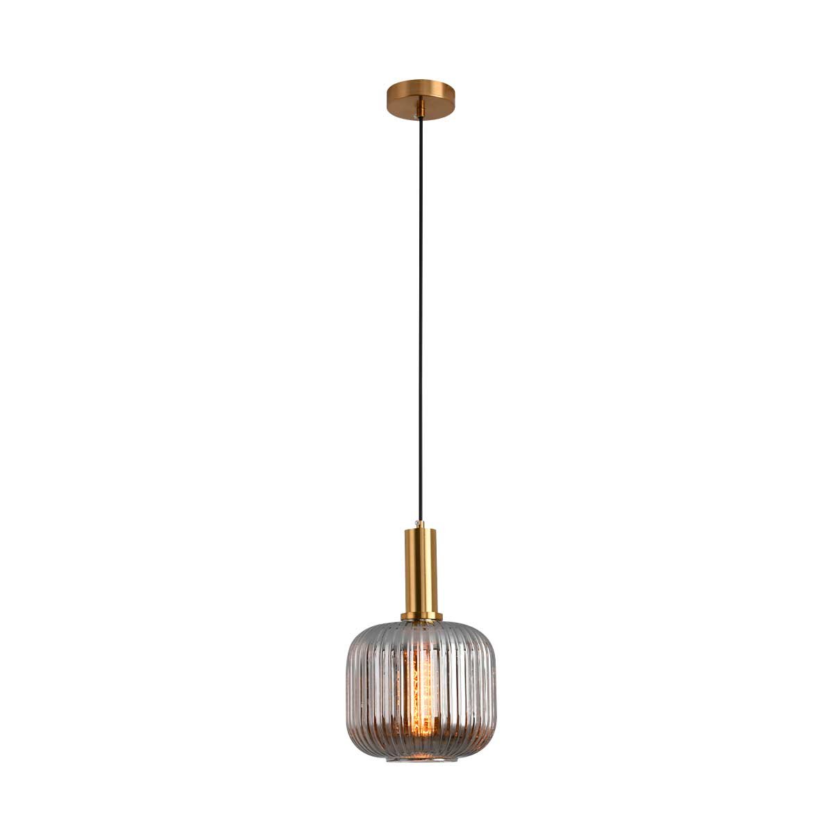Luminaria Lampara aplique colgante oval 25 cm smoke