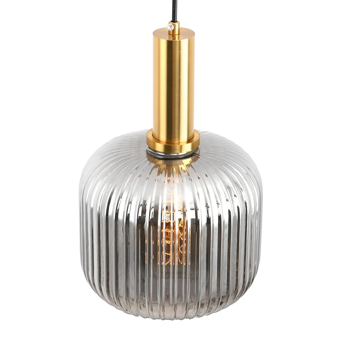 Luminaria Lampara aplique colgante oval 25 cm smoke
