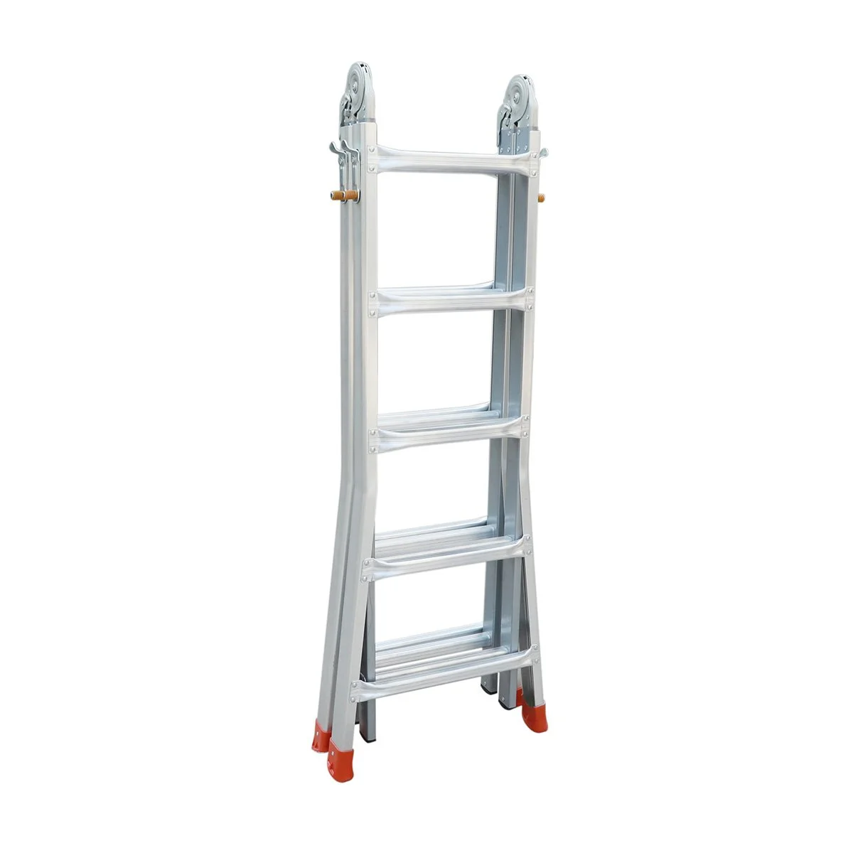 Escalera de aluminio 4x5 con pies extensibles 4,63 m MIYAWA DEEI-E463
