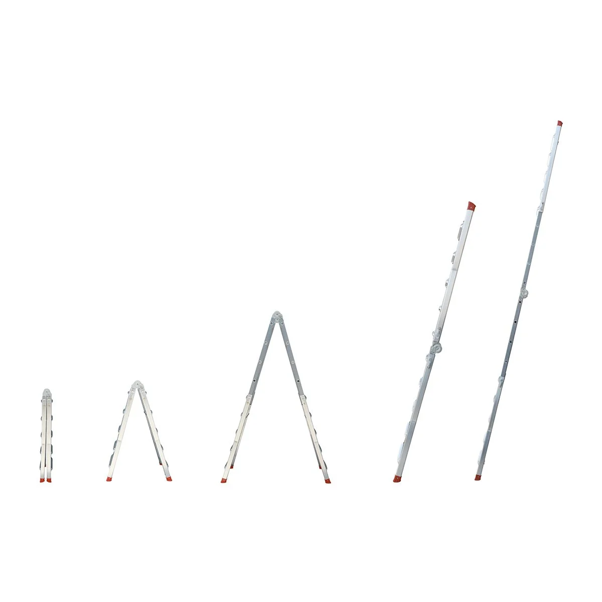 Escalera de aluminio 4x5 con pies extensibles 4,63 m MIYAWA DEEI-E463