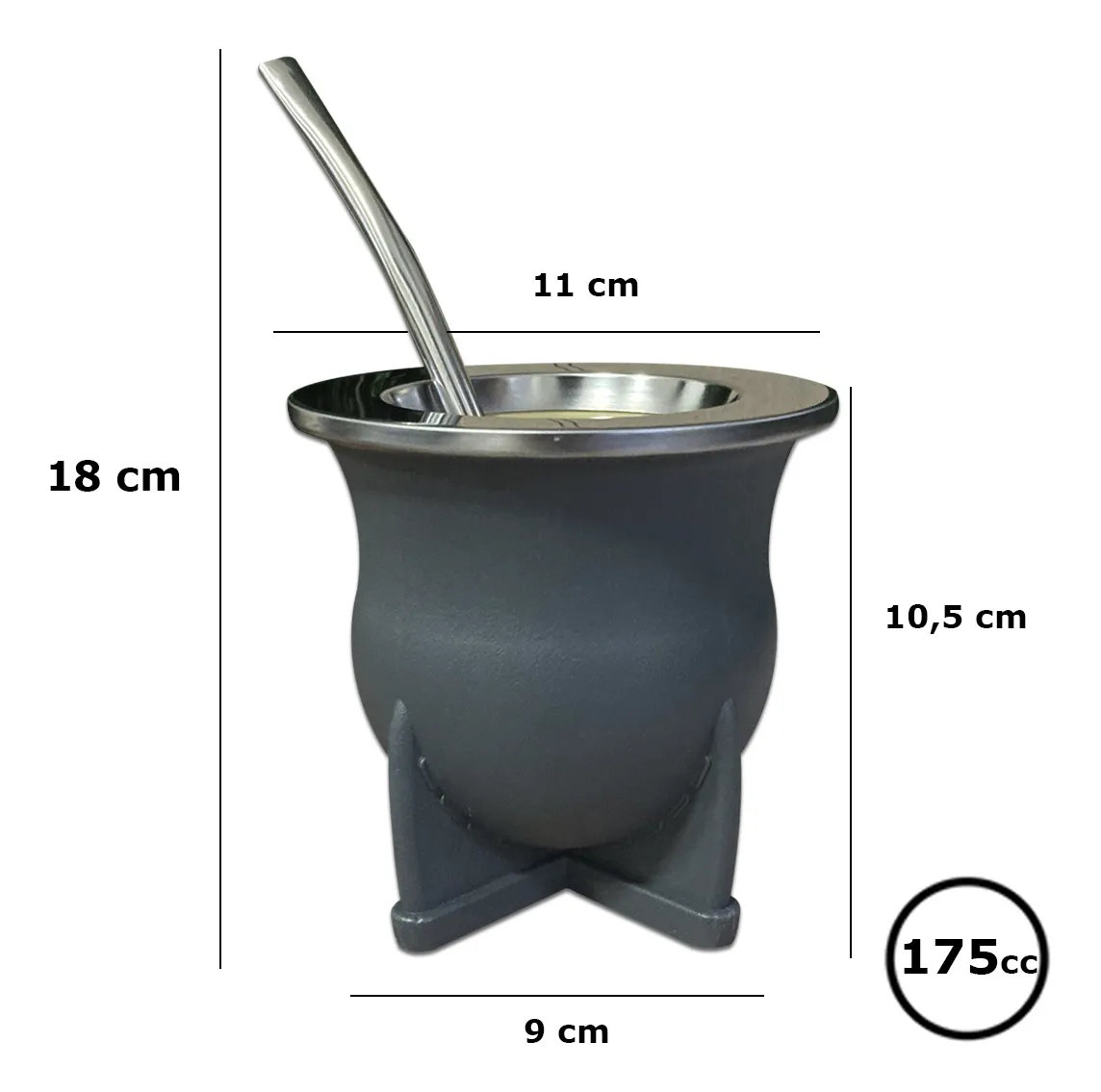 Verde Yerba Mate LASERABLE sin bombilla