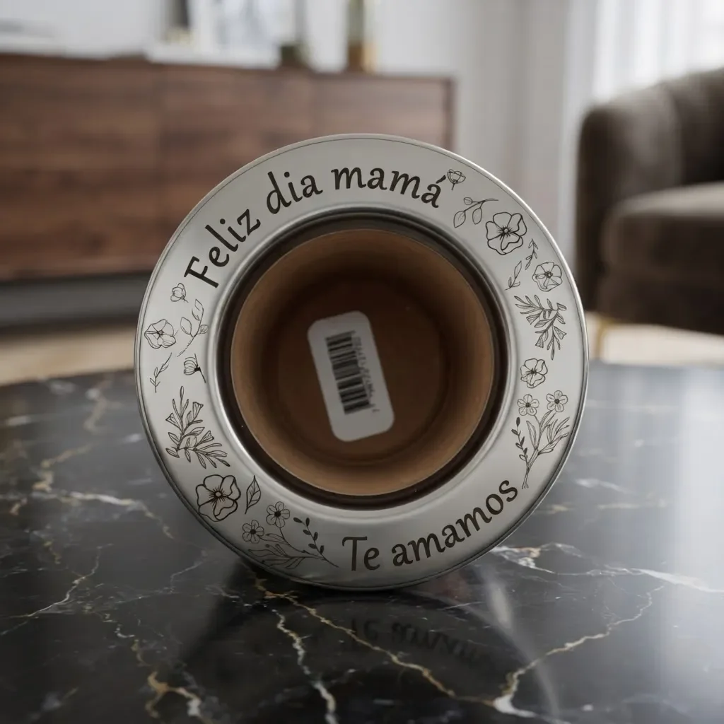  MATE LASERABLE con bombilla acero inoxidable (grabado feliz dia de la madre)
