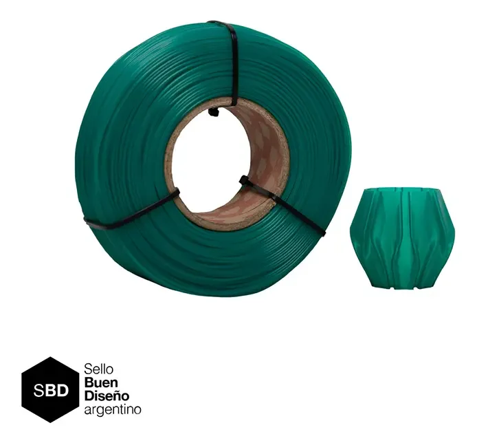 Esmeralda Traslucido SIN  CARRETEL PLA Filamento 3D Hellbot 1Kg 1.75mm ECOFILA 3661