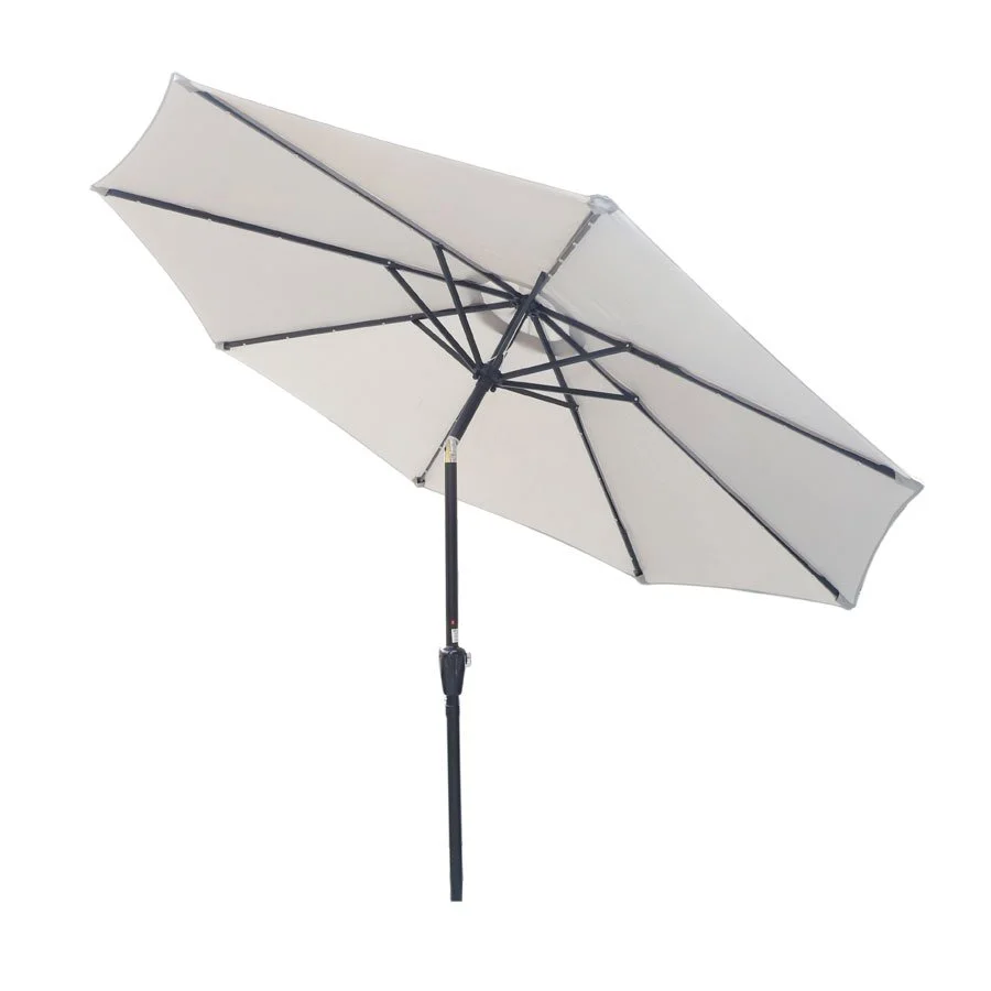 Sombrilla solar gris con luz interna KUSHIRO FSSI-0001