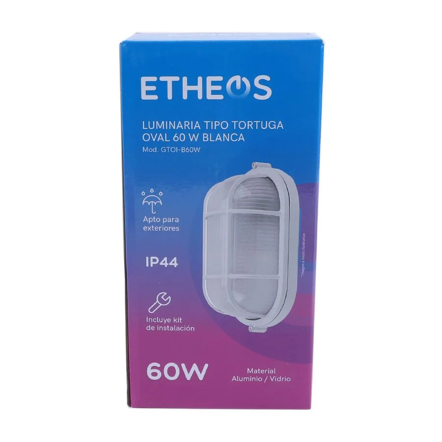 Luminaria Tortuga LED ovalada 15 W - luz fría ETHEOS GLTI-15OF