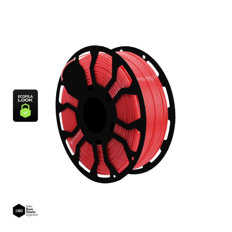 Naranja Fluo CON CARRETEL Filamento Hellbot ECOFILA PLA 1,75mm 1kg ECOFILA 3637